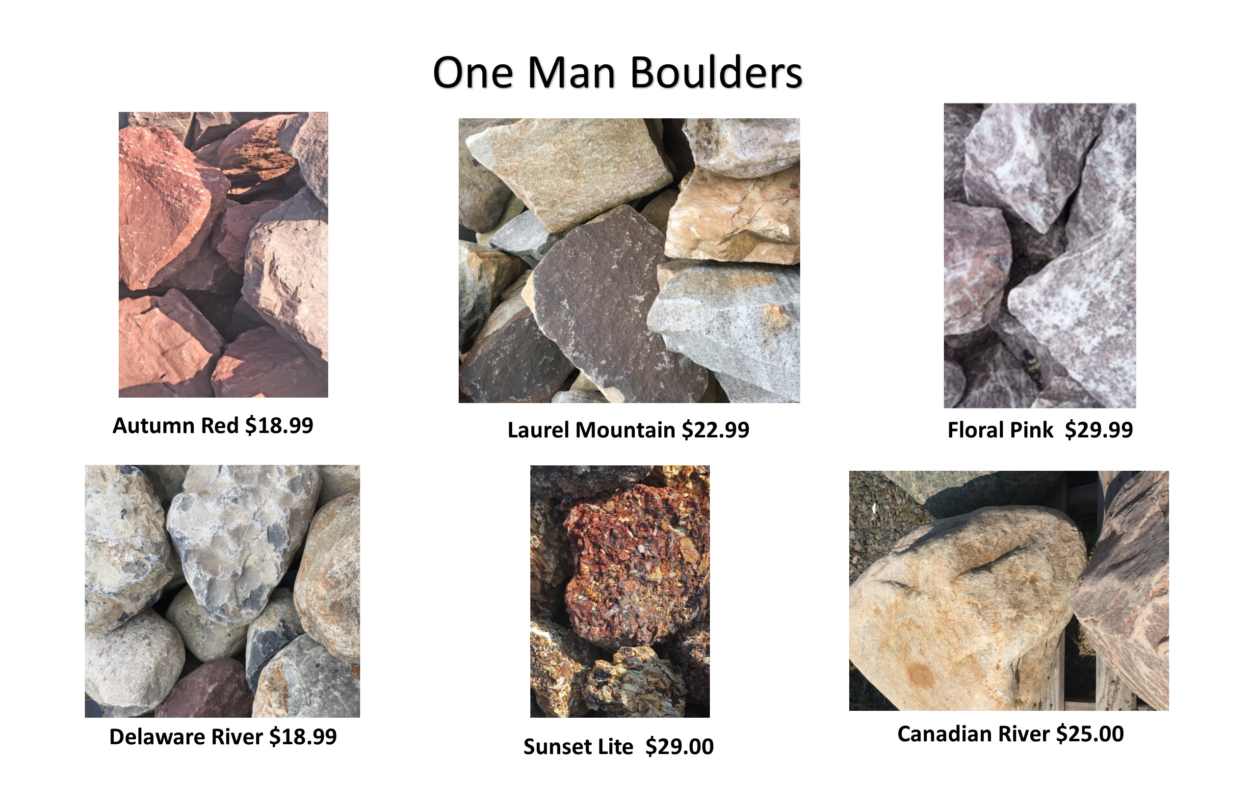 One Man Boulders | The Pond & Rock Shop