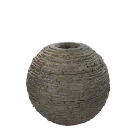 Small Stacked Slate Sphere Fountain